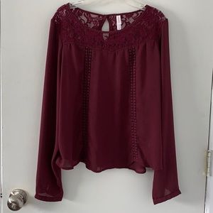 Maroon top